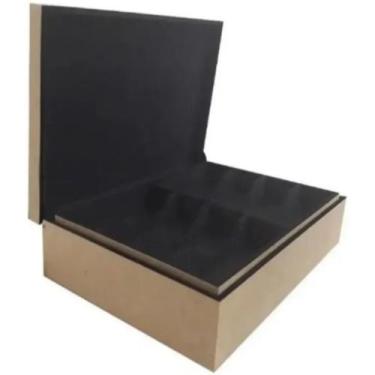 Imagem de porta oculos 16 divisorias bandeja mdf flocadas, Preto