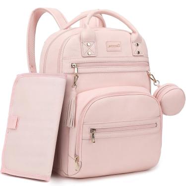 Imagem de Mochila para fraldas ROSEGIN Vegan Leather Impermeável 35L