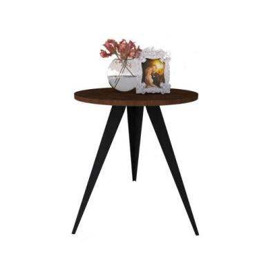 Imagem de Mesinha Lateral De Canto Para Sala E Quarto Redonda P.M - Metalcromo