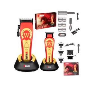 Imagem de Maquina de Cortar Cabelo Profissional Wmark NG 8030 + Acabamento NG 82
