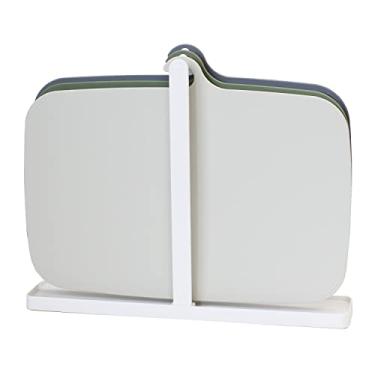 Imagem de Conjunto de tábuas de corte codificadas por cores para cozinha, conjunto de 3 tábuas de corte com cabide, lavável na máquina de lavar louça, assadeira