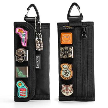 Imagem de Bolsa organizadora TACTICAL GEEK, carteira de mão de nylon, bolso de armazenamento multiuso EDC, organizador de bolso multiferramentas para homens, bolsa compacta para transporte diário preto