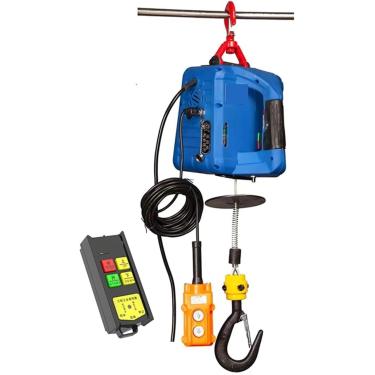 Imagem de Guincho Guindaste Doméstico Miniatura Grua Elétrica Pequena Guindaste de Elevação Controle Remoto Tração Talha Elétrica Garagem Teto Polia Elevador, 1, Upgrade 300kg 11,8 m