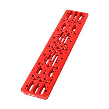Imagem de AsrMyjcx Telescópio Placa de montagem em cauda de Placa de fixação de montagem Liga de alumínio 355 mm Desempenho estável profissional Placa de metal, Vermelho
