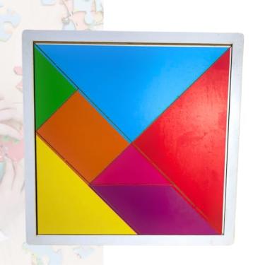 Imagem de Brinquedo Quebra Cabeça em Mdf Adesivado Tangram Fromas Geometricas 7 Pçs
