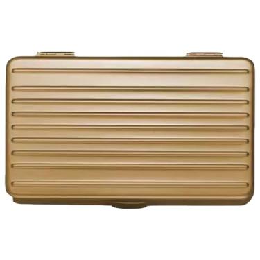 Imagem de Pequeno Caixa de charuto leve de liga de alumínio com caixa hidratante de madeira de cedro dentro da caixa de charutos de alta qualidade fácil de transportar Feito à mão