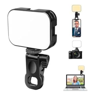 Imagem de Luz Led De Preenchimento Rgb Camera + Suporte Cel Notebook - Lucacell