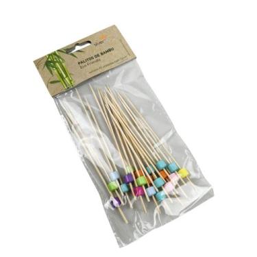 Imagem de Palito De Bambu Colorido Para Petiscos Silver 12cm 20un - SILVER PLAST