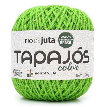 Imagem de Fio de Juta Colorido Tapajós 200g - 166 Metros - Castanhal, VERDE LIMÃ