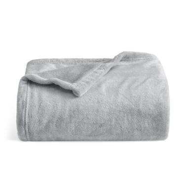 Imagem de Cobertor de Lã Bedsure Twin XL - Leve, Macio e Aconchegante (Cinza)