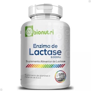 Imagem de Lactose Enzima Lactase 120 Cápsulas 500mg Bionutri Para Intolerância a Lactose
