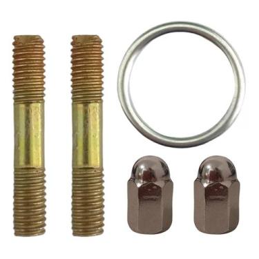 Imagem de Kit Prisioneiro Escape + Porca + Anel Titan 125 76 á 99 6MM - TRILHA