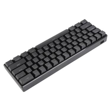 Imagem de Teclado Mecânico Com Fio de Chave 61 Compacta, Interruptores Azuis Profissionais, Injeção de Cor Dupla, Teclado Portátil para Jogos Com Design Anti -fantasma