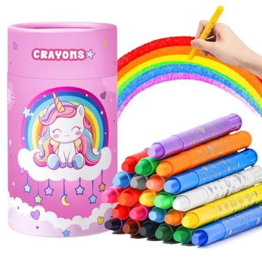 Imagem de Giz de cera DreamCandy Twistables para crianças, 24 cores, não tóxicos, laváveis para crianças, conjunto de giz de cera para desenho e colorir, presente para meninos e meninas, volta às aulas, objetos