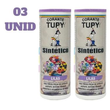 Imagem de Kit 03 Corante Tupy Sintético P/ Tingir Botões , Zípe, Acetato, Acríli