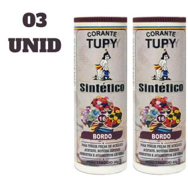 Imagem de Kit 03 Corante Tupy Sintético P/ Tingir Botões , Zípe, Acetato, Acríli