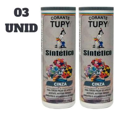 Imagem de Kit 03 Corante Tupy Sintético P/ Tingir Botões , Zípe, Acetato, Acríli