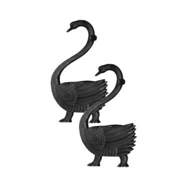 Imagem de Par Pé de Banco Praça Jardim Decoração Cisne Ferro Fundido - UNICLÁUDI