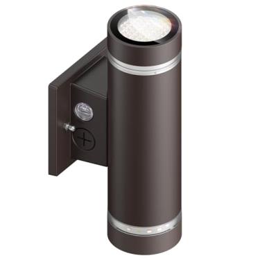 Imagem de dephen Dusk To Dawn Up Down Light, Iluminação De Parede Externa Led Moderna Com Cilindro Integrado (Sem Necessidade De Lâmpadas), 3000K/4000K/5000K Cct, 10W/20W/30W, Arandelas Externas Ip65 Para Var