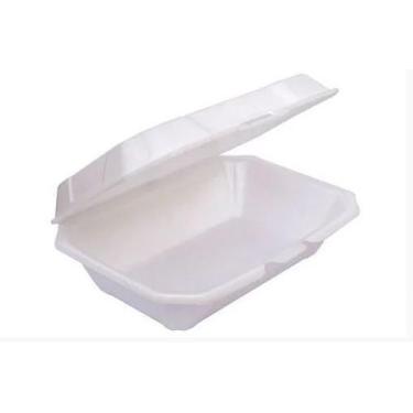 Imagem de Lancheira Hamburgueira Isopor Estojo LCH101 (23,5X16,5X7,5) - 100 unid
