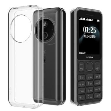 Imagem de YJROP Compatível com Nokia 125 4G 2024 capa de silicone macio antiarranhões para Nokia 110 4G 2024 capa de telefone transparente