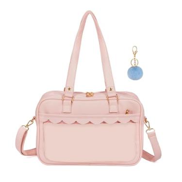 Imagem de Chillpaper Bolsa tiracolo japonesa Ita Bolsa carteiro Pin Display com pompom fofo Kawaii, Rosa novo 2025, Medium