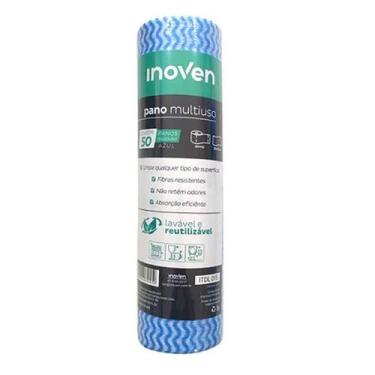 Imagem de Pano de Limpeza Multiuso Azul com 50 Unidades 28 cm x 50 cm - Inoven