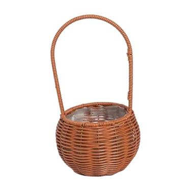 Imagem de Generic de cesta de flores grande decoração em casa Fruits Holder Candy Basket Best Basker para Banquet de cozinha de quarto florista da sala de estar, Rodada 13x13x29cm