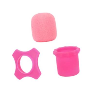 Imagem de Kokiya Tampa de esponja de microfone Anti-deslizamento Bottom Hight Selper para gravação de estúdio Bar Uso doméstico, Rosa