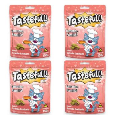 Imagem de Hana Tastefull Para Gatos Kit 4 Un Salmão Grelhado 150g