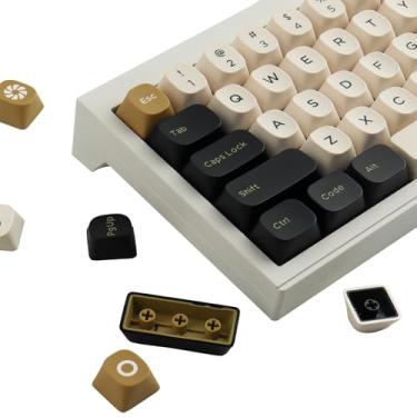 Imagem de Hyekit Teclas PBT – YMK Profile Keycaps Double Shot, teclas 75 por cento, 172 teclas, conjunto completo de teclas, conjunto legal de teclas personalizadas para teclado mecânico Cherry Gateron MX,
