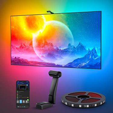 Imagem de Govee Envisual TV Backlight T2 with Dual Cameras, 16.4ft RGBIC Wi-Fi LED Backlights for 75-85 inch TVs, Double Light Beads, for Home Decorations, Smart App Control, Music Sync