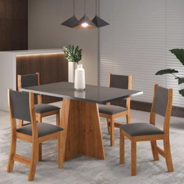 Imagem de Conjunto de Jantar Mesa Retangular Ritmos com 4 Cadeiras Sol - Viero