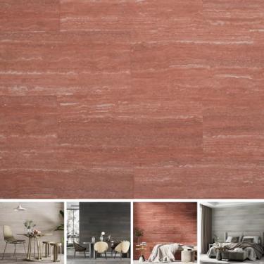 Imagem de SINGULARWOOD Painéis de parede de pedra macia de 15 peças/26,46 m², painéis de revestimento de rocha flexível para paredes internas e externas - vermelho tijolo.