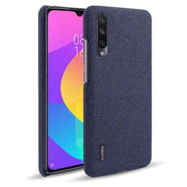Imagem de Capa para Xiaomi A3,Capa desenhada em lona,Case Protetora Ultrafina com Empunhadura Macia,Design em Tecido Antichoque e Antiarranhões-Blue