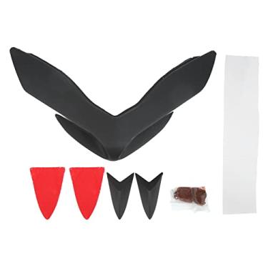 Imagem de Motocicleta GRCFUMO Feeding frontal, asa aerodinâmica frontal, acabamento na tampa de carenagem frontal, substituição de capa de carenagem de farol de motocicleta para Z900 2018 (Black)
