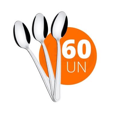 Imagem de Kit - 60 Colheres De Sopa Búzios Em Aço Inox Cibag - Tramontina 23763000