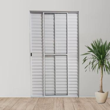 Imagem de Porta Balcão de Alumínio 3 Folhas 210 x 150cm Linha Modular