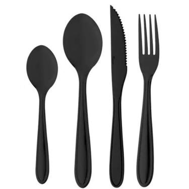 Imagem de Faqueiro 24 Peças Aço Inox Preto Gastro Lyor Saldão