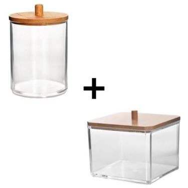 Imagem de Pote Organizador Compacto 6,7x8,5cm + Pote Organizador Compacto 9,5x9,
