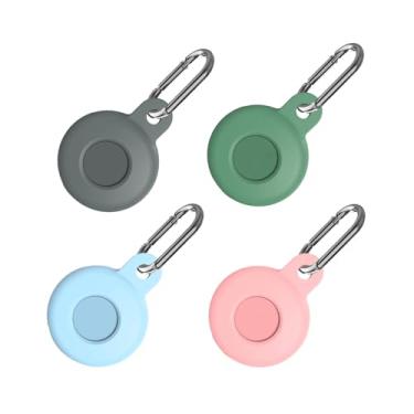 Imagem de 4 peças, capa protetora de silicone, resistente à sujeira, rastreador de localização para Air Tag 2021, peça de acessório