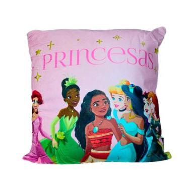 Imagem de Almofada Fibra Veludo 40x40cm Princesas Zona Criativa - 10065346