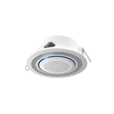 Imagem de Splin Suporte Apoio Stand Teto de Embutir para Smart Home Amazon Alexa Speaker Echo Dot 3 e Google Nest Mini - Acabamento em Acrílico, fechamento ajustável por rosca - Modelo Clássico 2023 (branco)