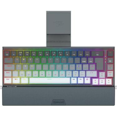 Imagem de Teclado Redragon K641g Gw Rgb Shaco 65% Suporte Para Celular