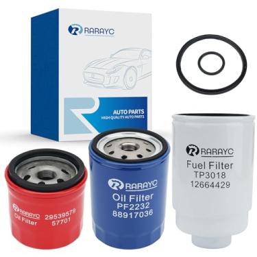 Imagem de RARAYC Kit De Filtro Duramax Diesel 6,6L Compatível Com Chevy Silverado/Gmc Sierra 2500 3500 Hd 2001-2016. Combustível Tp3018, Óleo Pf2232, Filtros Transmissão 29539579.