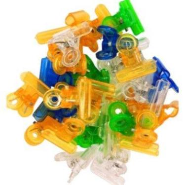 Imagem de 36 Presilhas plástico colorida Grampo Para Unhas De Curvatura C Tamanh