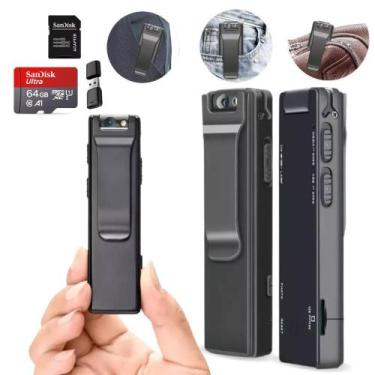 Imagem de Mini Câmera Espiã Hd Filmadora Policia Externa Corpo 64gb - MIKE SHOP