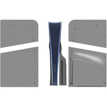 Imagem de Capa de console transparente para PS5 Pro Disc Edition placa frontal rígida protetor transparente acessórios de capa protetora para console (preto translúcido)