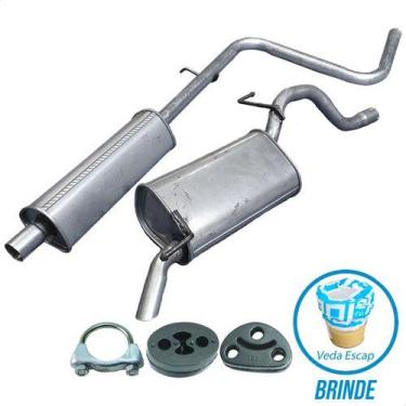 Imagem de Kit Escapamento Abafador + Silencioso Palio 1.0 2002 A 2004 - ScapJá