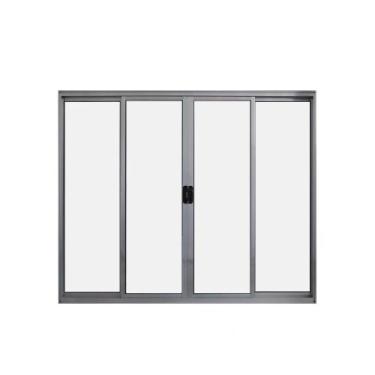 Imagem de Janela de Correr 4 Folhas S/ Grade Alumínio Brilhante 1.00 x 1.00 - Ha